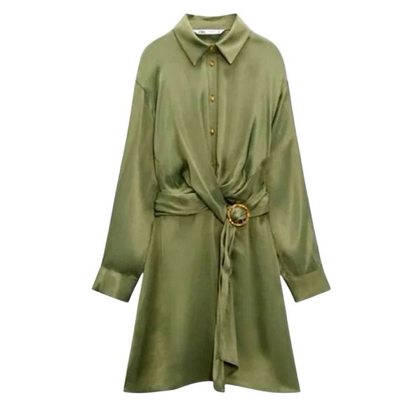 ZARA Satin Effects Dress Size XS • BLOGGER FAVORITE • NEW WITH TAGS • - Picture 1 of 12